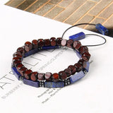 Natural Stone Braided Bracelet Set Lapis Lazuli Shoushan Bangle Jewelry