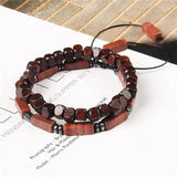 Natural Stone Braided Bracelet Set Lapis Lazuli Shoushan Bangle Jewelry