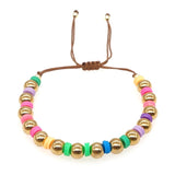 Go2BoHo 8mm Colored Beads Bracelets Jewelry Hematite Stone Polymer Clay Bracelet