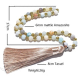 Matte Amazonite Tasbih Prayer 33 Beads Islamic Muslim Misbaha Rosary