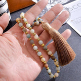 Matte Amazonite Tasbih Prayer 33 Beads Islamic Muslim Misbaha Rosary