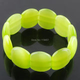 Opal Gem Stone Beads Stretch Bracelet 7 Inches Charm IBK332