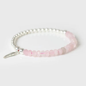 Rose Quartz Crystal Bracelets Thin Bangles Jewelry