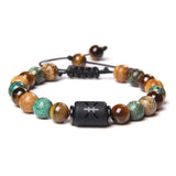 Constellation Bracelets Natural Stone Beads Zodiac Charm Bangle Lucky Jewelry