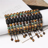 Constellation Bracelets Natural Stone Beads Zodiac Charm Bangle Lucky Jewelry