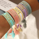 Bohemia Adjustable Retro Wide Cuff Rope Bracelet for Women