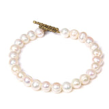 7-8MM Freshwater Pearl Bangles Chain Baroque Potato Pearls Bracelets