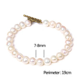 7-8MM Freshwater Pearl Bangles Chain Baroque Potato Pearls Bracelets