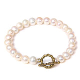 7-8MM Freshwater Pearl Bangles Chain Baroque Potato Pearls Bracelets