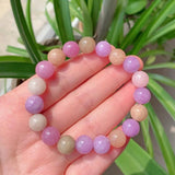 10mm Mixed Jades Colorful Stone Bracelet Women Crystal Chalcedony