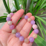 10mm Mixed Jades Colorful Stone Bracelet Women Crystal Chalcedony