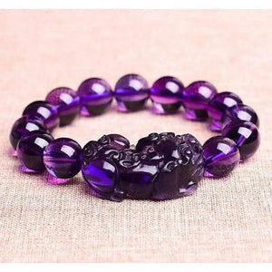 12mm Natural Crystal Stone Bracelet For Women Men Brave Troops Strand Bracelet