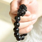 12mm Natural Crystal Stone Bracelet For Women Men Brave Troops Strand Bracelet