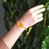 12mm Natural Crystal Stone Bracelet For Women Men Brave Troops Strand Bracelet