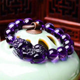 12mm Natural Crystal Stone Bracelet For Women Men Brave Troops Strand Bracelet