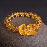 12mm Natural Crystal Stone Bracelet For Women Men Brave Troops Strand Bracelet