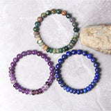 Lucky Quartz Crystal Bracelet Healing Gem Beads Jewelry