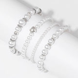 Pearl Hematite Beaded Bracelet Set for Women