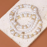 Pearl Hematite Beaded Bracelet Set for Women