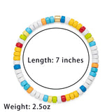 Colorful Beaded Bracelets Bohemian Elastic Beads Bangle For Women