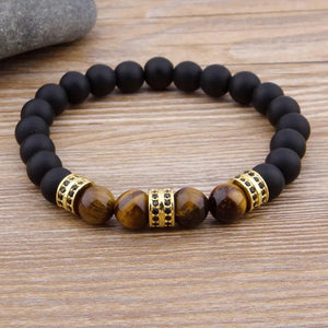 Colorful Stone Bead Bracelet DIY Men Women Hand Jewelry Accessories