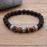 Colorful Stone Bead Bracelet DIY Men Women Hand Jewelry Accessories