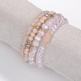 Hexagon Druzy Glass Crystal Beads Bracelet Women Jewelry Gift