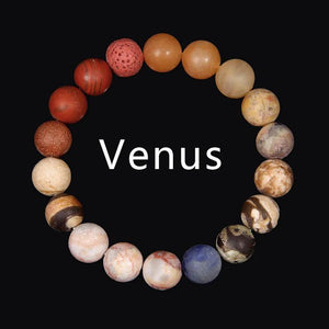 Space Planets Agat Stone Solar System Bracelet