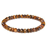 4x6mm Tiger Eye Malachite Stone Beaded Bracelet
