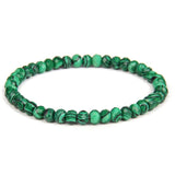 4x6mm Tiger Eye Malachite Stone Beaded Bracelet
