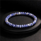 4x6mm Tiger Eye Malachite Stone Beaded Bracelet