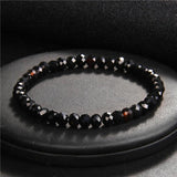 4x6mm Tiger Eye Malachite Stone Beaded Bracelet
