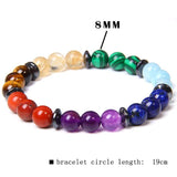 Prayer Reiki 7 Chakra Stone Bracelet Healing Balance Yoga Jewelry