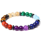 Prayer Reiki 7 Chakra Stone Bracelet Healing Balance Yoga Jewelry