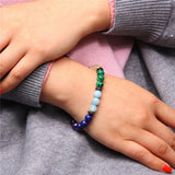 Prayer Reiki 7 Chakra Stone Bracelet Healing Balance Yoga Jewelry