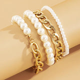 Bohemian Mixed Pearl Small Round Bead Bracelet Set