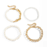 Bohemian Mixed Pearl Small Round Bead Bracelet Set