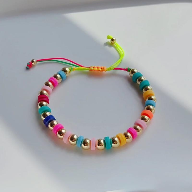 Colorful Heishi Disc Beads Bracelet for Women