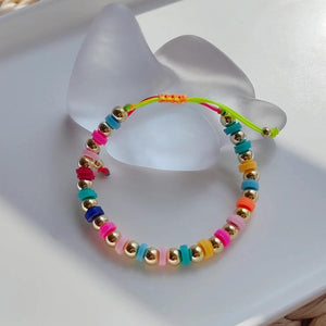 Colorful Heishi Disc Beads Bracelet for Women
