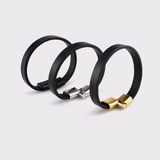 Leather Rope Punk Style DIY Jewelry Stainless Steel Button Gift