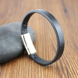 Leather Rope Punk Style DIY Jewelry Stainless Steel Button Gift