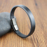 Leather Rope Punk Style DIY Jewelry Stainless Steel Button Gift