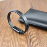 Leather Rope Punk Style DIY Jewelry Stainless Steel Button Gift