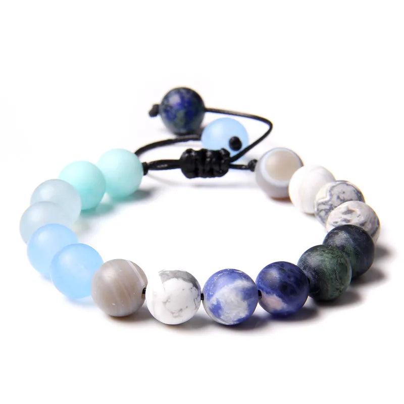 Adjustable Rope Braided Stone Beads Bracelet Romantic Jewelry