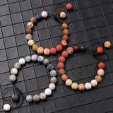 Adjustable Rope Braided Stone Beads Bracelet Romantic Jewelry