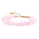 Citrine Garnet Stone Beads Bracelet, 18K Plated Hand Chain