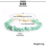 Citrine Garnet Stone Beads Bracelet, 18K Plated Hand Chain