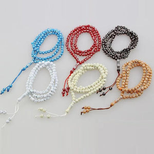 Muslim Islamic Tasbih Resin Prayer Beads Bracelet Moon Star 99 Beads