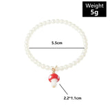 Colorful Mushroom Pendant Bracelet for Women Girls