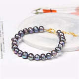 Freshwater Pearl Beads Bracelet Lobster Clasp High Luster Bangle